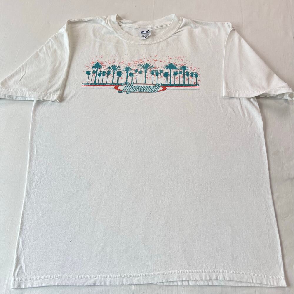 Anvil vintage Hawaiian Hawaii T-shirt men’s size Large Palm trees destination